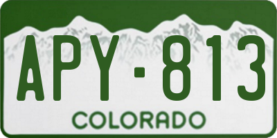 CO license plate APY813
