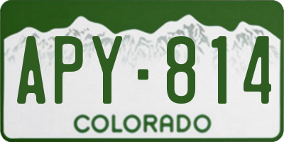 CO license plate APY814