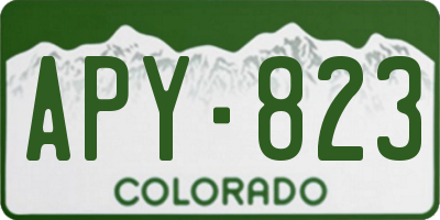 CO license plate APY823