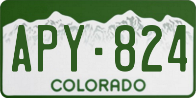 CO license plate APY824