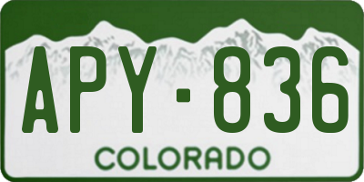 CO license plate APY836