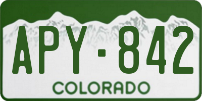 CO license plate APY842
