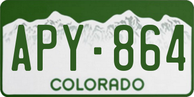 CO license plate APY864