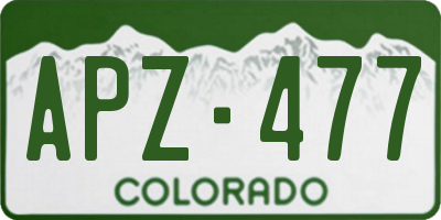 CO license plate APZ477