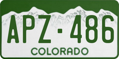 CO license plate APZ486