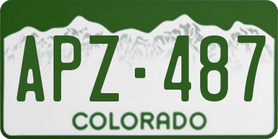 CO license plate APZ487