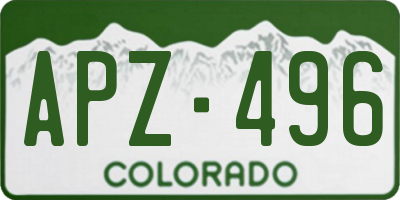 CO license plate APZ496