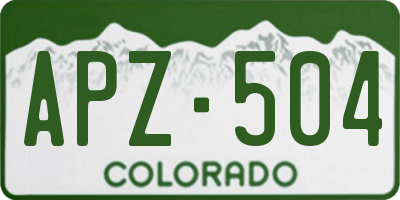 CO license plate APZ504