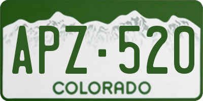 CO license plate APZ520