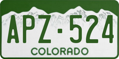 CO license plate APZ524