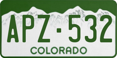 CO license plate APZ532