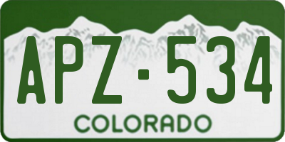 CO license plate APZ534