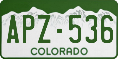 CO license plate APZ536