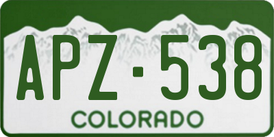 CO license plate APZ538