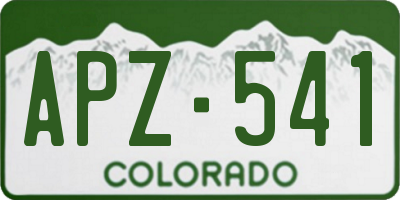 CO license plate APZ541