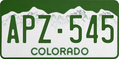 CO license plate APZ545