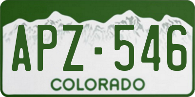 CO license plate APZ546