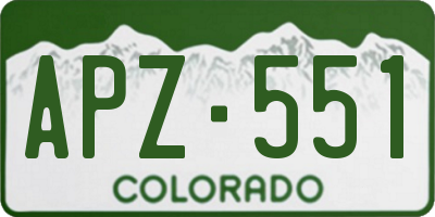 CO license plate APZ551