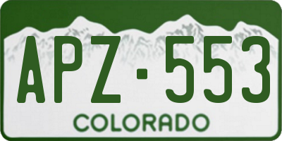 CO license plate APZ553