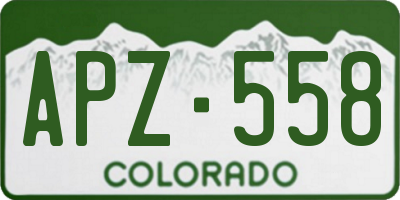 CO license plate APZ558