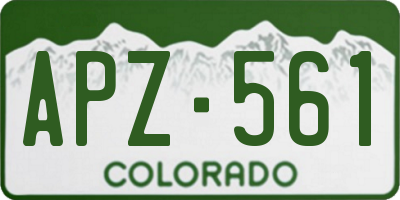 CO license plate APZ561