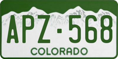 CO license plate APZ568