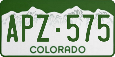 CO license plate APZ575