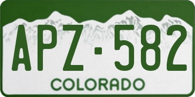 CO license plate APZ582