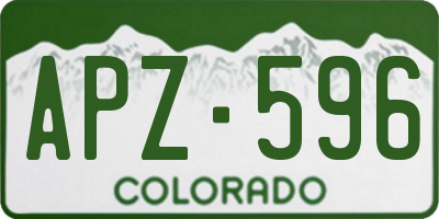 CO license plate APZ596