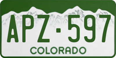 CO license plate APZ597