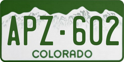 CO license plate APZ602