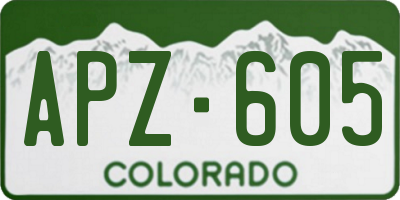 CO license plate APZ605