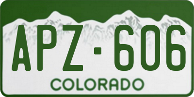 CO license plate APZ606