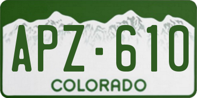 CO license plate APZ610