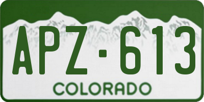 CO license plate APZ613