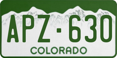 CO license plate APZ630