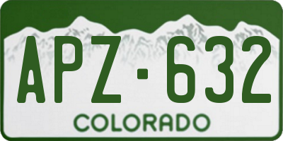 CO license plate APZ632