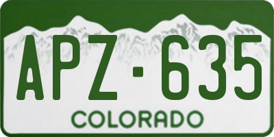 CO license plate APZ635