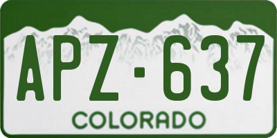 CO license plate APZ637