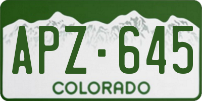 CO license plate APZ645