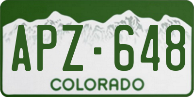 CO license plate APZ648