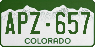 CO license plate APZ657