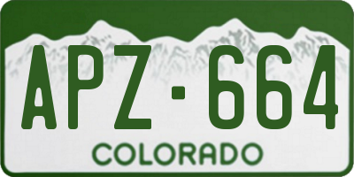 CO license plate APZ664