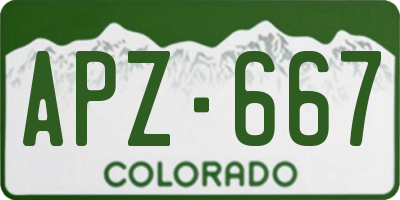 CO license plate APZ667