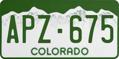 CO license plate APZ675