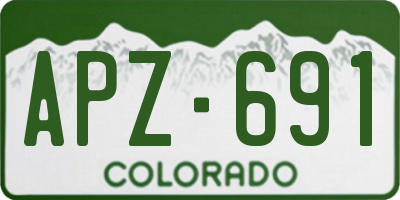 CO license plate APZ691
