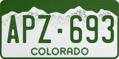 CO license plate APZ693