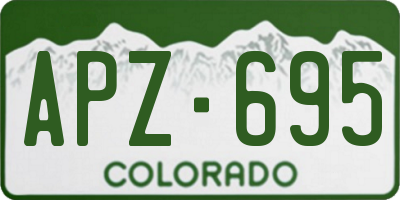 CO license plate APZ695