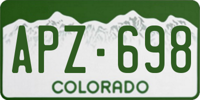 CO license plate APZ698