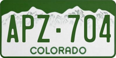 CO license plate APZ704